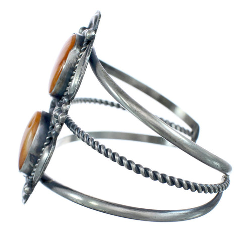 Oyster Shell Authentic Sterling Silver Navajo Cuff Bracelet AX121857