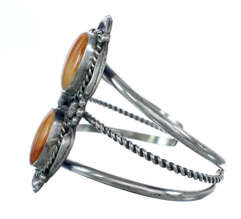 Oyster Shell Authentic Sterling Silver Navajo Cuff Bracelet AX121858