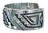 Native American Genuine Sterling Silver Overlay Cuff Bracelet AX121834