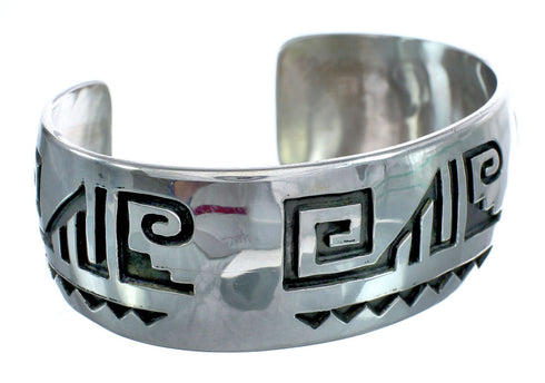 Native American Genuine Sterling Silver Overlay Cuff Bracelet AX121839