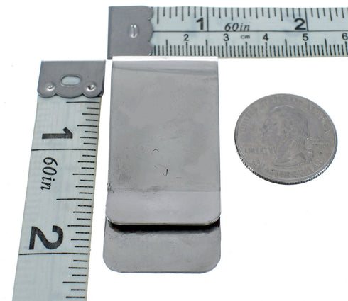 Native American Navajo Genuine Sterling Silver And 12KGF Turtle Money Clip JX121919