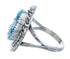 Native American Navajo Sterling Silver Turquoise Ring Size 8-1/2 JX122190