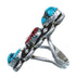 Native American Turquoise Coral Sterling Silver Ring Size 8-1/2 JX122128