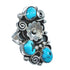 Native American Authentic Sterling Silver Turquoise Ring Size 8-3/4 JX122132