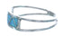Native American Zuni Sterling Silver Blue Opal Inlay Ring Size 13 JX122425