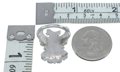 Multicolor Thunderbird Sterling Silver Zuni Ring Size 6 JX122526