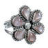 Native American Mother of Pearl Flower Authentic Sterling Silver Ring Size 8 JX130530