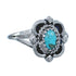Navajo Genuine Sterling Silver Turquoise Ring Size 5-3/4 JX122344