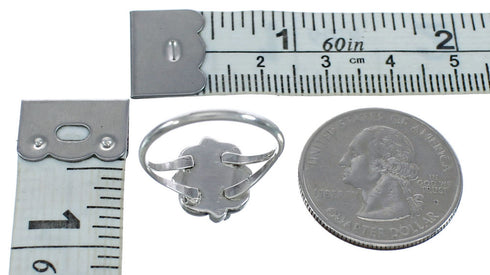 Navajo Genuine Sterling Silver Turquoise Ring Size 8-3/4 JX122335