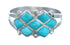 Native American Zuni Turquoise Sterling Silver Ring Size 5-3/4 JX122572