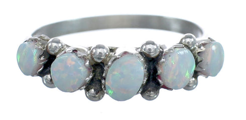 Native American Zuni Opal Genuine Sterling Silver Ring Size 9-1/4 JX122595