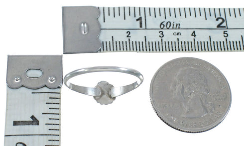 Silver Zuni Multicolor Inlay Sun Ring Size 5-3/4 AX122492