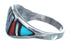 Multicolor Zuni Indian Genuine Sterling Silver Jewelry Ring Size 6-3/4 AX122417