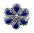 Native American Lapis Silver Flower Ring Size 8-1/2 AX122461