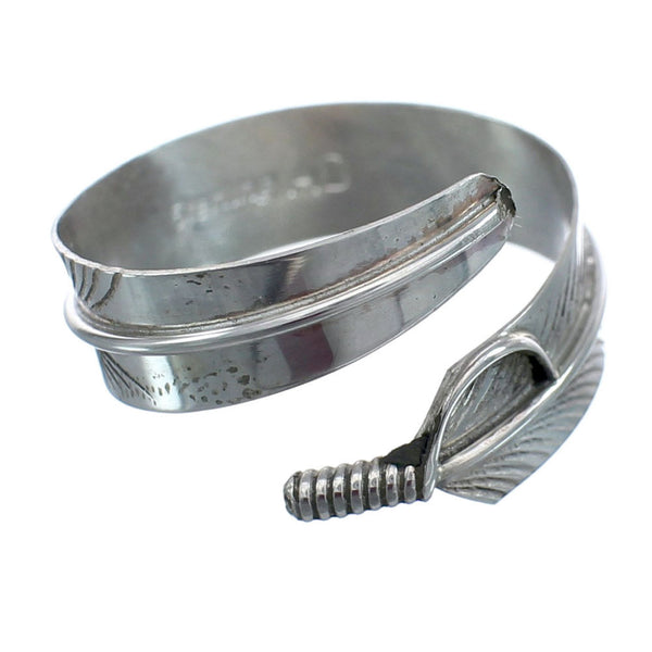 Navajo Indian Jewelry Feather Adjustable Ring Size 8 9 10 AX122385