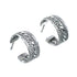 Sterling Silver Native American Post Hoop Earrings JX122304