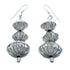 Genuine Sterling Silver Native American Navajo Bead Earrings JX122256