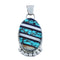 Native American Sterling Silver Turquoise Mother of Pearl Pendant JX122840