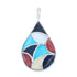 Native American Zuni Multicolor Multistone Tear Drop Sterling Silver Pendant JX122782
