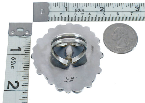 Native American Turquoise Sterling Silver Ring Size 9 JX122964