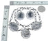 Native American Navajo Concho Sterling Silver Post Earrings and Necklace Set JX122958