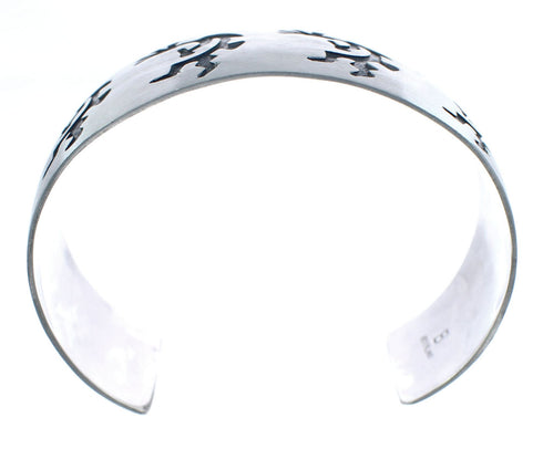Native American Navajo Sterling Silver Kokopelli Cuff Bracelet JX123020
