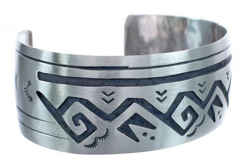 Native American Navajo Water Wave Sterling Silver Cuff Bracelet JX123027