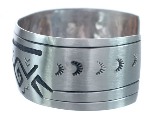 Native American Navajo Water Wave Sterling Silver Cuff Bracelet JX123027