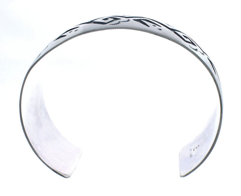 Native American Navajo Water Wave Sterling Silver Cuff Bracelet JX123027