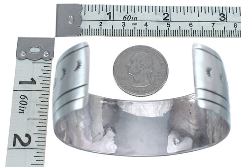 Native American Navajo Water Wave Sterling Silver Cuff Bracelet JX123027