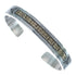 Native American Navajo Sterling Silver And 14 Karat Gold Cuff Bracelet JX122979