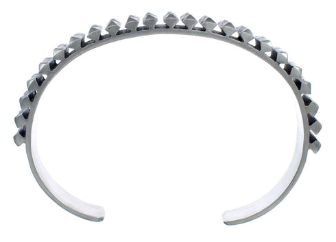 Native American Navajo Genuine Sterling Silver Cuff Bracelet JX122992