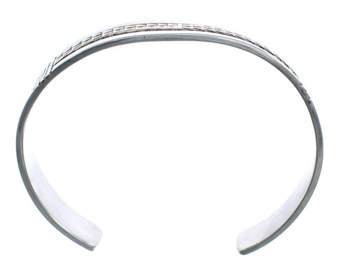 Native American Navajo Sterling Silver And 14 Karat Gold Cuff Bracelet JX122980