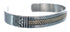 Native American Navajo Sterling Silver And 14 Karat Gold Cuff Bracelet JX122981