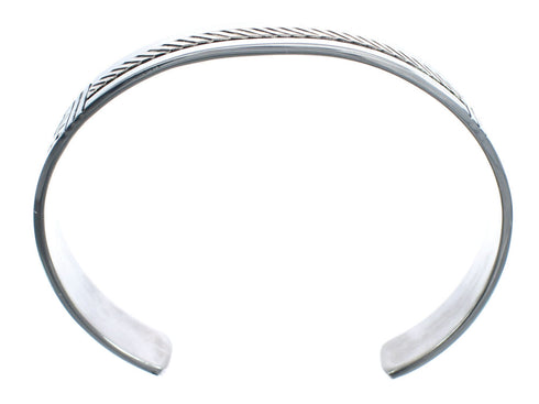 Native American Navajo Sterling Silver And 14 Karat Gold Cuff Bracelet JX122981