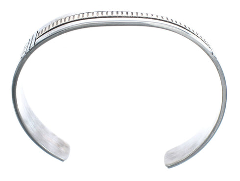 Native American Navajo Sterling Silver And 14 Karat Gold Cuff Bracelet JX122982