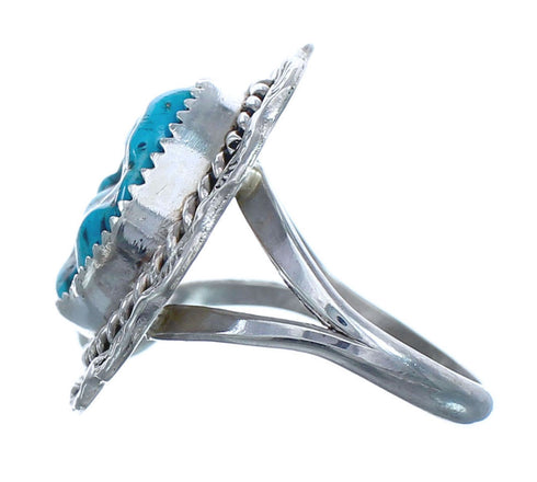 Navajo Turquoise Sterling Silver Ring Size 7-1/2 AX123108