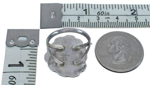 Navajo Turquoise Sterling Silver Ring Size 9-1/4 AX123113