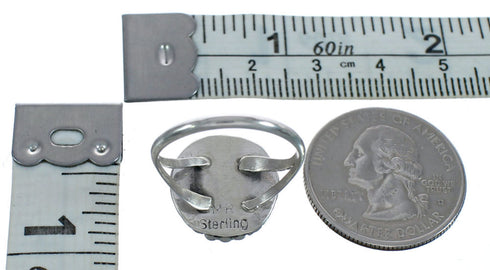 Turquoise Navajo Genuine Sterling Silver Ring Size 6-1/4 AX123125