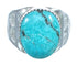 Native American Sterling Silver Turquoise Ring Size 9-3/4 AX123078