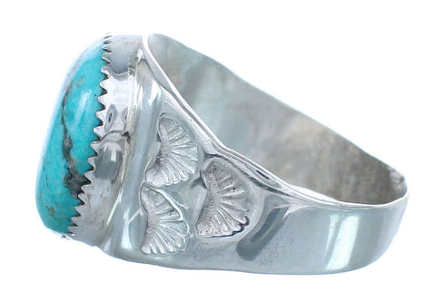 Native American Sterling Silver Turquoise Ring Size 9-3/4 AX123078