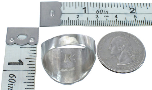 Native American Sterling Silver Turquoise Ring Size 9-3/4 AX123078