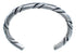 Native American Navajo Twisted Sterling Silver Cuff Bracelet JX123219