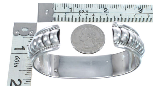 Native American Authentic Sterling Silver Cuff Bracelet JX123217