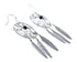 Native American Onyx Dream Catcher Feather Sterling Silver Hook Dangle Earrings JX123230