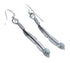Native American Opal Feather Sterling Silver Hook Dangle Earrings JX123246