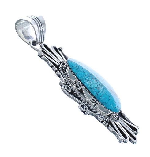 Native American Turquoise Genuine Sterling Silver Pendant JX123300