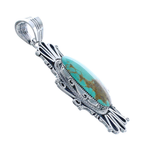 Native American Turquoise Genuine Sterling Silver Pendant JX123301