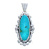 Native American Turquoise Genuine Sterling Silver Pendant JX123275