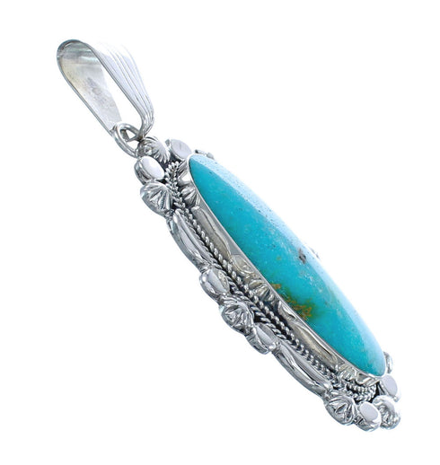 Native American Turquoise Genuine Sterling Silver Pendant JX123275
